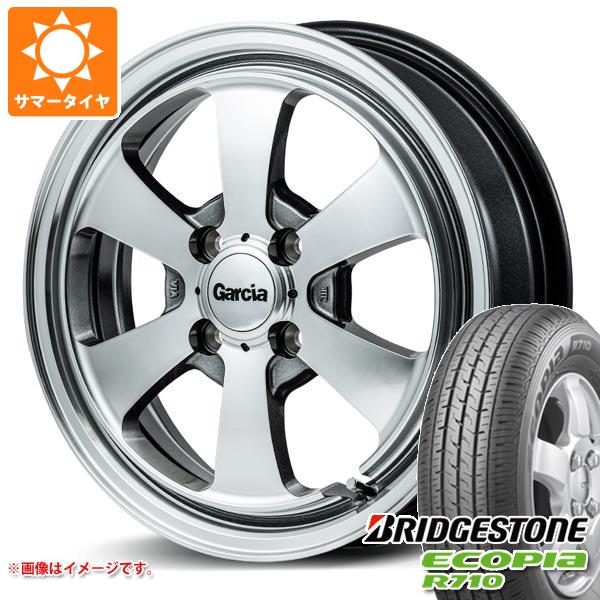 【タイヤ交換対象】キャリイ DA16T用 サマータイヤ ブリヂストン エコピア R710 165/80R14 91/90N (165R14 6PR相当) ガルシア ダラス6 4.5-14 タイヤホイール4本セット
