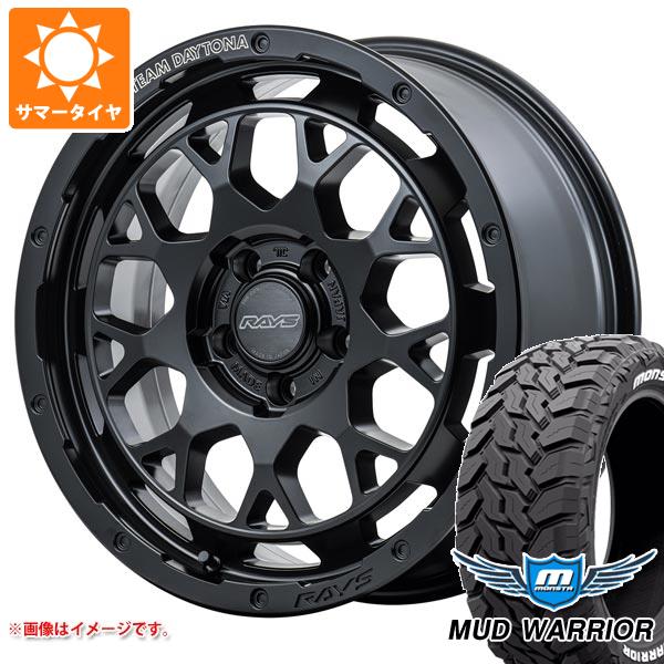 【タイヤ交換対象】5本セット ジープ ラングラー JK/JL系用 サマータイヤ モンスタ マッドウォーリアー LT265/70R17 121/118Q ホワイトレター レイズ デイトナ M9+ タイヤホイール5本セット
