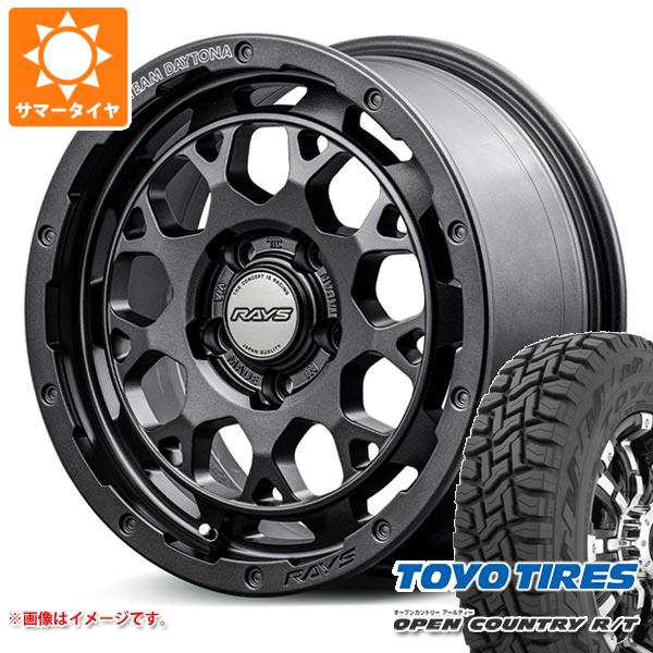 【タイヤ交換対象】アウトランダー GF/GG系用 サマータイヤ トーヨー オープンカントリー R/T 225/65R17 102Q ブラックレター レイズ デイトナ M9+ スペックM 7.0-17 タイヤホイール4本セット