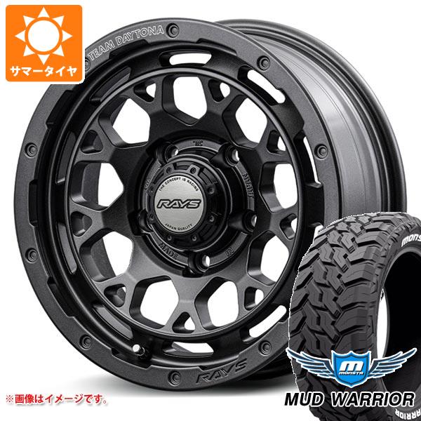 【タイヤ交換対象】5本セット ジムニーシエラ JB74W用 サマータイヤ モンスタ マッドウォーリアー LT215/70R16 107/105Q ホワイトレター レイズ デイトナ M9+ スペックM 6.0-16 タイヤホイール5本セット