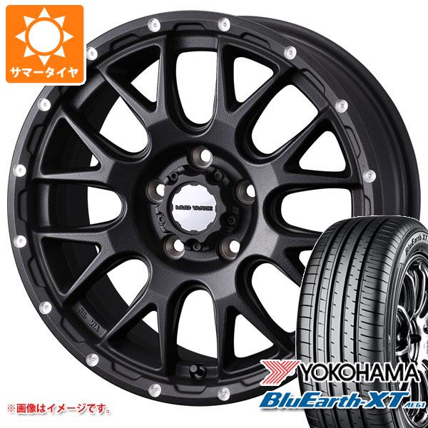 【タイヤ交換対象】エクリプスクロス GK系用 サマータイヤ ヨコハマ ブルーアースXT AE61 225/65R17 106V XL マッドヴァンス08 7.0-17 タイヤホイール4本セット