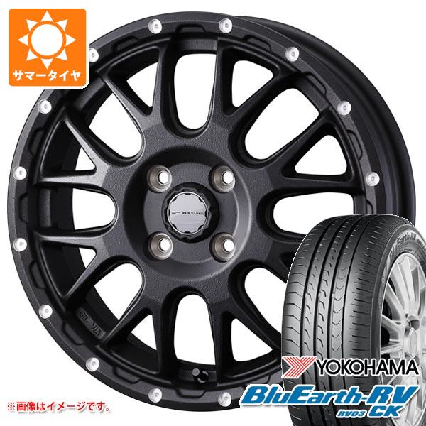 【タイヤ交換対象】エブリイバン DA17V用 サマータイヤ ヨコハマ ブルーアースRV RV03CK 165/65R14 79S マッドヴァンス08 4.5-14 タイヤホイール4本セット