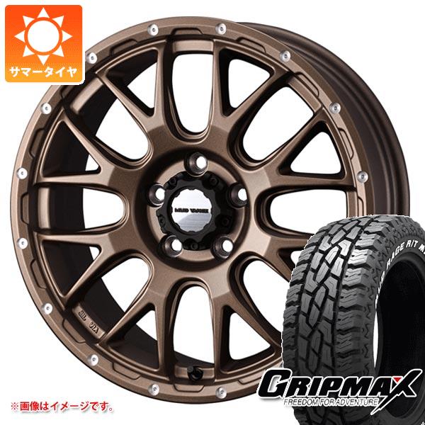 【タイヤ交換対象】エクリプスクロス GK系用 サマータイヤ グリップマックス マッドレイジ R/T MAX LT215/70R16 100/97R ホワイトレター マッドヴァンス08 7.0-16 タイヤホイール4本セット