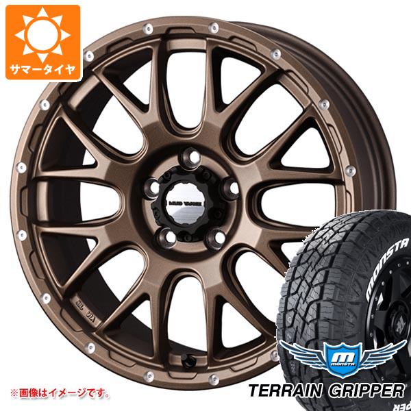 【タイヤ交換対象】エクリプスクロス GK系用 サマータイヤ モンスタ テレーングリッパー 225/65R17 106T ホワイトレター マッドヴァンス08 7.0-17 タイヤホイール4本セット