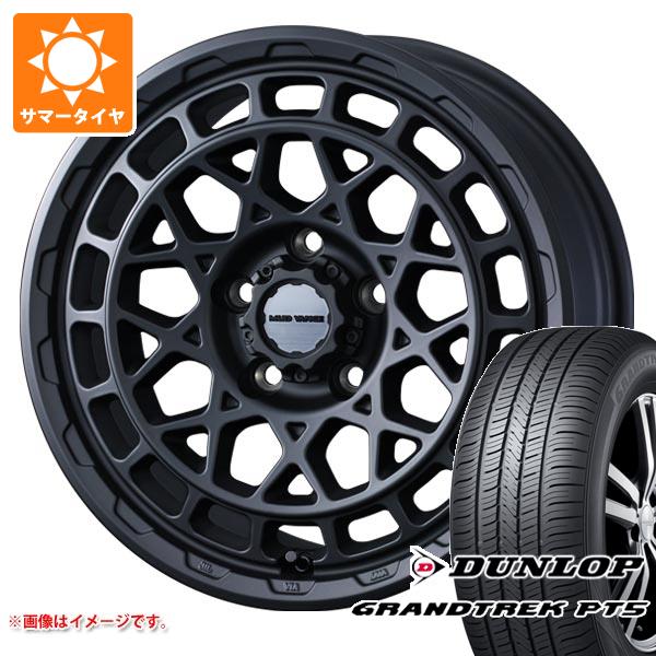 【タイヤ交換対象】エクリプスクロス GK系用 サマータイヤ ダンロップ グラントレック PT5 225/65R17 102V マッドヴァンスX タイプM 7.0-17 タイヤホイール4本セット