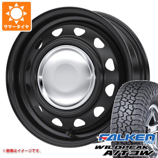【タイヤ交換対象】ハイエース 200系用 サマータイヤ ファルケン ワイルドピーク A/T3W 195/80R15 107/105N ネオキャロ 6.0-15 タイヤホイール4本セット