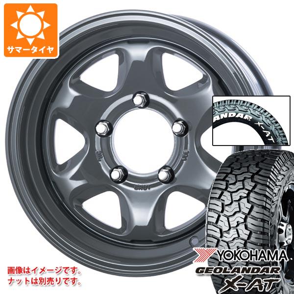【タイヤ交換対象】スズキ ジムニーシエラ JB74W用 サマータイヤ ヨコハマ ジオランダー X-AT G016 185/85R16 105/103N LT ホワイトレター ブルート BR-44 6.5-16 タイヤホイール4本セット