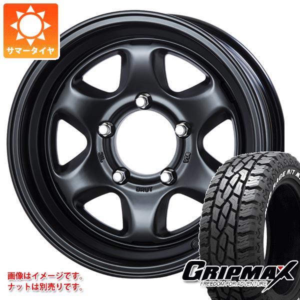 【タイヤ交換対象】スズキ ジムニーノマド JC74W用 サマータイヤ グリップマックス マッドレイジ R/T MAX LT185/85R16 105/103Q ホワイトレター ブルート BR-44 6.5-16 タイヤホイール4本セット