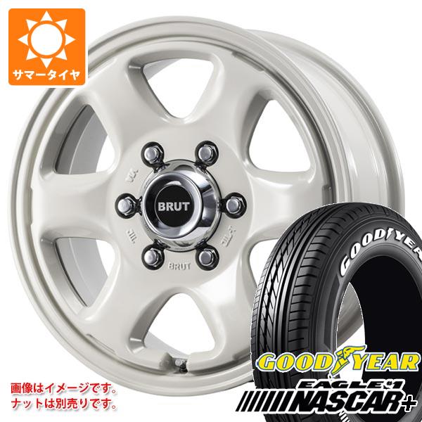 【タイヤ交換対象】ハイエース 200系用 2026年製 サマータイヤ グッドイヤー イーグル ＃1 ナスカープラス 215/65R16C 109/107R ホワイトレター ブルート BR-44 6.5-16 タイヤホイール4本セット