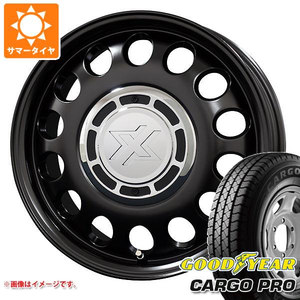 【タイヤ交換対象】タウンエース バン 400系後期用 サマータイヤ グッドイヤー カーゴ プロ 165/80R14 97/95N (165R14 8PR相当) コスミック クロスブラッド スティール 5.0-14 タイヤホイール4本セット