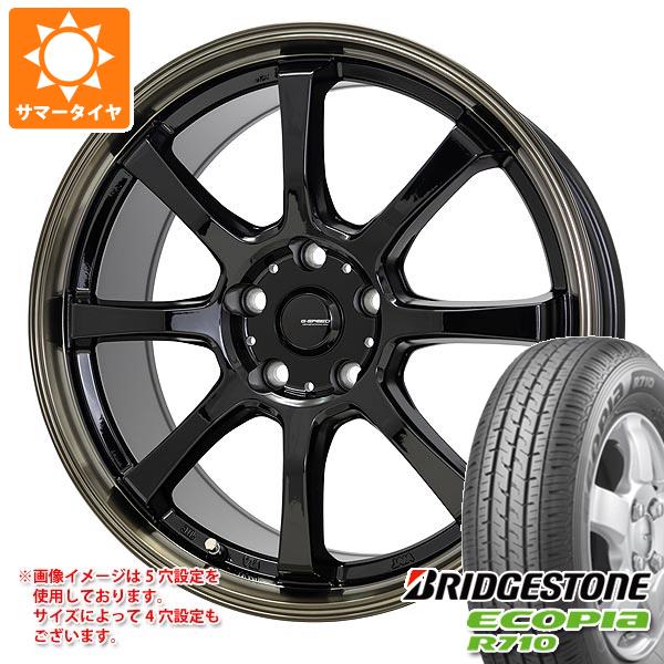 【タイヤ交換対象】2025年製 サマータイヤ 145/80R12 80/78N ブリヂストン エコピア R710 (145R12 6PR相当) ジースピード P-08 4.0-12 タイヤホイール4本セット