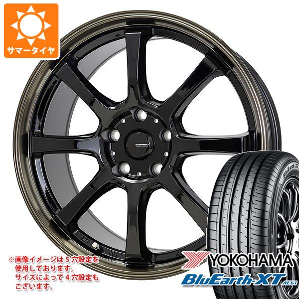 【タイヤ交換対象】サマータイヤ 215/60R16 95V ヨコハマ ブルーアースXT AE61 ジースピード P-08 6.5-16 タイヤホイール4本セット