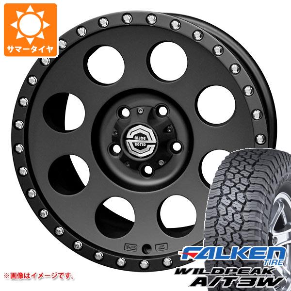 【タイヤ交換対象】デリカD5用 サマータイヤ ファルケン ワイルドピーク A/T3W LT225/75R16 115/112Q ソリッドレーシング アイメタル X 32 8.0-16 タイヤホイール4本セット