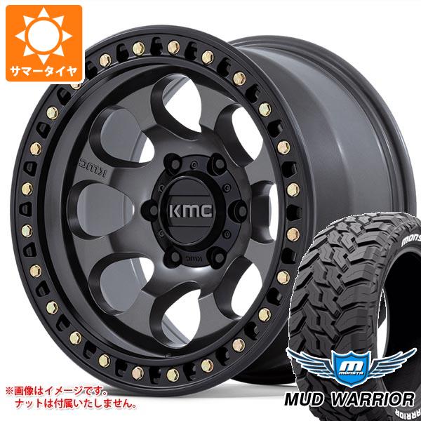 Rakuten - 【タイヤ交換対象】ランドクルーザー プラド 150系用 サマータイヤ モンスタ マッドウォーリアー LT265/70R17 121/118Q ホワイトレター KMC KM550 ライオト SBL 8.5-17 タイヤホイール4本セット