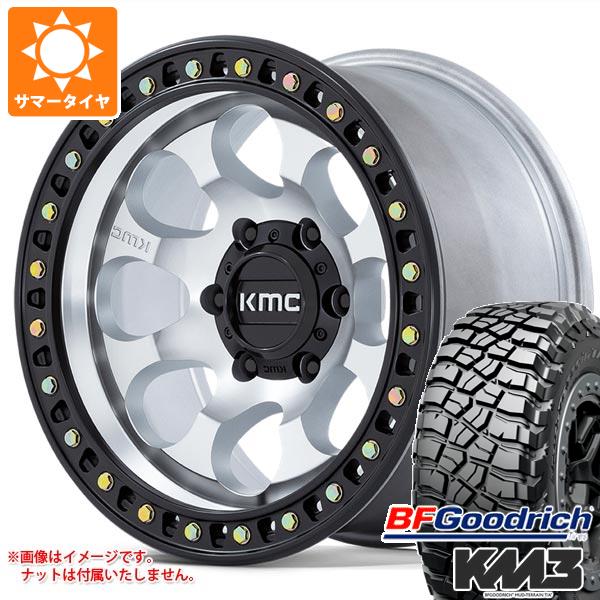 キーワード285/75R17 285/75-17 2857517 168077 17インチ sum1677bfgmtkm3 Mud-Terrain T/A KM3 BFGoodrich BFグットリッチ MudTerrain M/T 正規品 wh2kc39km550mw KMC KM550 RIOT SBL 輸入車用 5本セット j27140p JEEP Wrangler JLラングラー JKラングラー ルビコン RUBICON サハラ rangura- summertire タイヤ取付対象 タイヤ取付可能 タイヤ交換可能ホイールスペックメーカー名KMCケーエムシーホイール名KM550 RIOT SBLKM550 ライオト SBLタイプ1ピース 輸入車用カラーマシーンブラックリップセンターキャップ付属ボルト/ナット純正ナット使用不可ハブリング不要純正キャップ使用不可補足※2022年以降のJLラングラーはTPMS装着車になります。-------注意--------装着に当たりオーバーフェンダーの装着やリフトアップの必要があります。ノーマル状態ではフェンダーからのはみ出や、干渉する恐れがありますのでご注意ください。SAE規格適合品※日本国内強度規格にも適合可ホイールサイズ備 考8.5-17 5/127 +10適合車情報・掲載の車種は、純正タイヤサイズと一般的なインチアップサイズに基づいたデータです。・車両の年式・型式・グレードなどにより装着サイズが異なる場合があります。ジープラングラー JK系 2007年〜 JL系 2018年〜