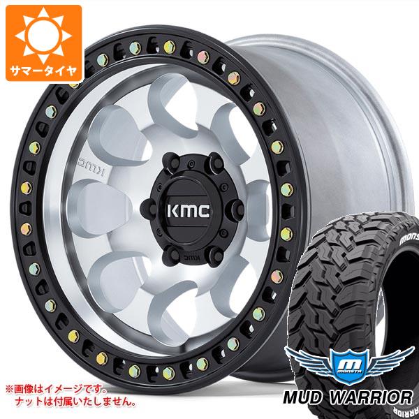 【タイヤ交換対象】5本セット ジープ ラングラー JK/JL系用 サマータイヤ モンスタ マッドウォーリアー LT265/70R17 121/118Q ホワイトレター KMC KM550 ライオト SBL タイヤホイール5本セット