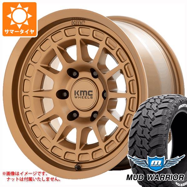 【タイヤ交換対象】5本セット FJクルーザー 10系用 サマータイヤ モンスタ マッドウォーリアー LT265/70R17 121/118Q ホワイトレター KMC KM719 キャニオン 8.0-17 タイヤホイール5本セット
