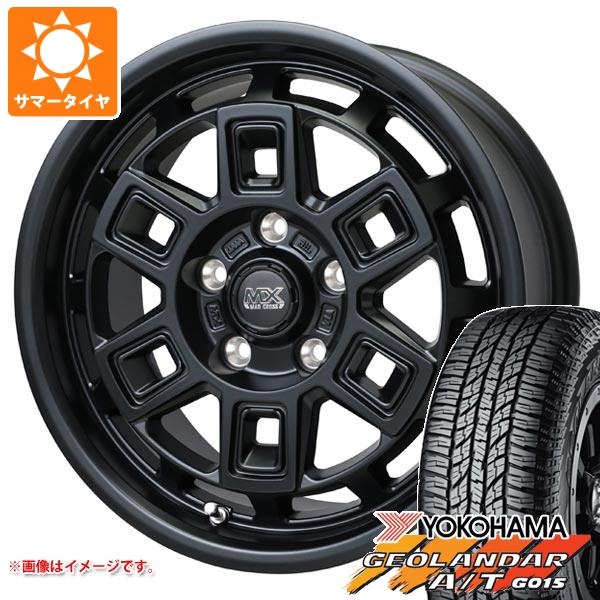 【タイヤ交換対象】デリカD5用 サマータイヤ ヨコハマ ジオランダー A/T G015 225/70R16 103H ブラックレター マッドクロス アイヴァー 7.0-16 タイヤホイール4本セット