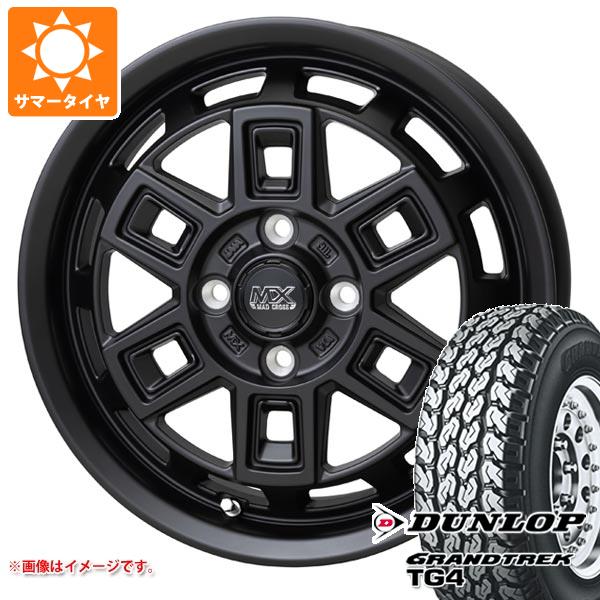 【タイヤ交換対象】キャリイ DA16T用 サマータイヤ ダンロップ グラントレック TG4 145R12 6PR (145/80R12 80/78N相当) マッドクロス アイヴァー 4.0-12 タイヤホイール4本セット