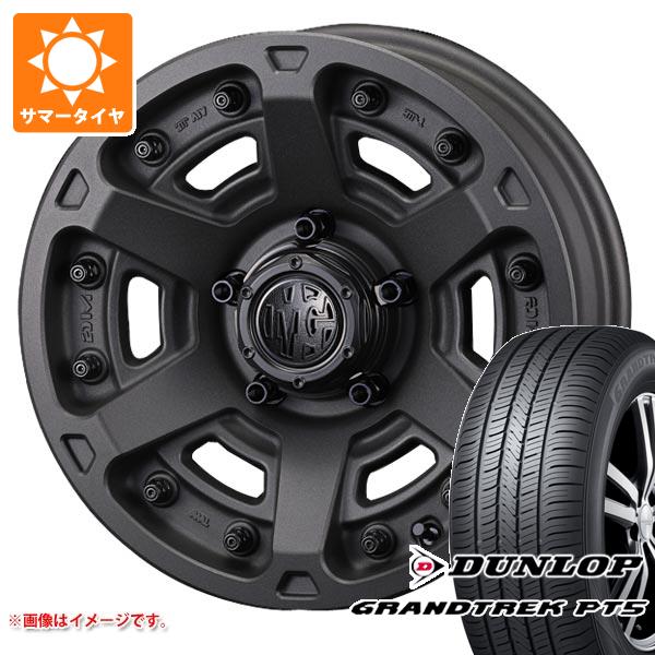 【タイヤ交換対象】5本セット ジムニーシエラ JB74W用 サマータイヤ ダンロップ グラントレック PT5 225/70R16 103H クリムソン MG アーマー FF 6.0-16 タイヤホイール5本セット