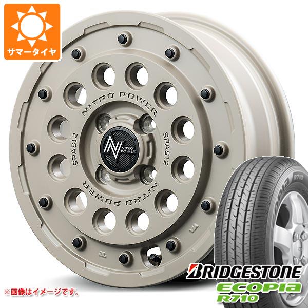 【タイヤ交換対象】キャリイ DA16T用 サマータイヤ ブリヂストン エコピア R710 165/80R14 91/90N (165R14 6PR相当) ナイトロパワー H12 ショットガン タクティカルエディション 4.5-14 タイヤホイール4本セット