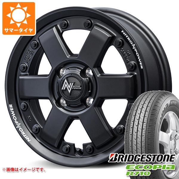【タイヤ交換対象】キャリイ DA16T用 サマータイヤ ブリヂストン エコピア R710 165/80R14 91/90N (165R14 6PR相当) ナイトロパワー M6 カービン 4.5-14 タイヤホイール4本セット