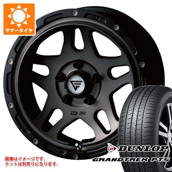 【タイヤ交換対象】エクリプスクロス GK系用 サマータイヤ ダンロップ グラントレック PT5 225/70R16 103H デルタフォース オーバーランダー 7.0-16 タイヤホイール4本セット