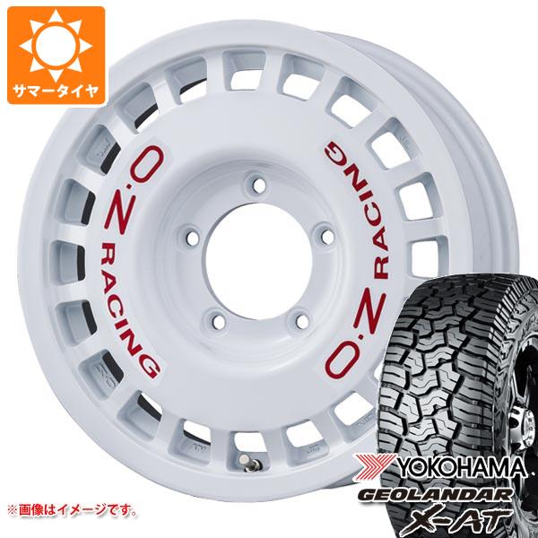 【タイヤ交換対象】ジムニーシエラ JB74W用 2025年製 サマータイヤ ヨコハマ ジオランダー X-AT G016 LT235/70R16 104/101Q ブラックレター OZ ラリーレーシング 4x4 6.0-16 タイヤホイール4本セット