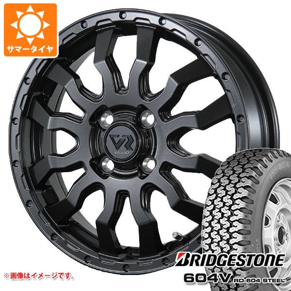【タイヤ交換対象】エブリイワゴン DA17W用 サマータイヤ ブリヂストン 604V RD-604 スチール 165R14 6PR (165/80R14 91/90N相当) ヴァブロ RR-01 4.5-14 タイヤホイール4本セット