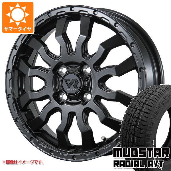 【タイヤ交換対象】キャリイ DA16T用 サマータイヤ マッドスター ラジアル A/T 165/65R14 79S ホワイトレター ヴァブロ RR-01 4.5-14 タイヤホイール4本セット