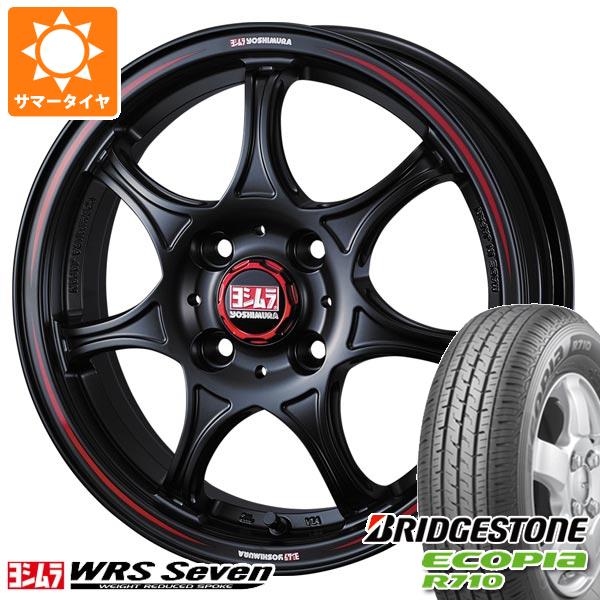 【タイヤ交換対象】キャリイ DA16T用 サマータイヤ ブリヂストン エコピア R710 165/80R14 97/95N (165R14 8PR相当) ヨシムラ WRS セブン 4.5-14 タイヤホイール4本セット