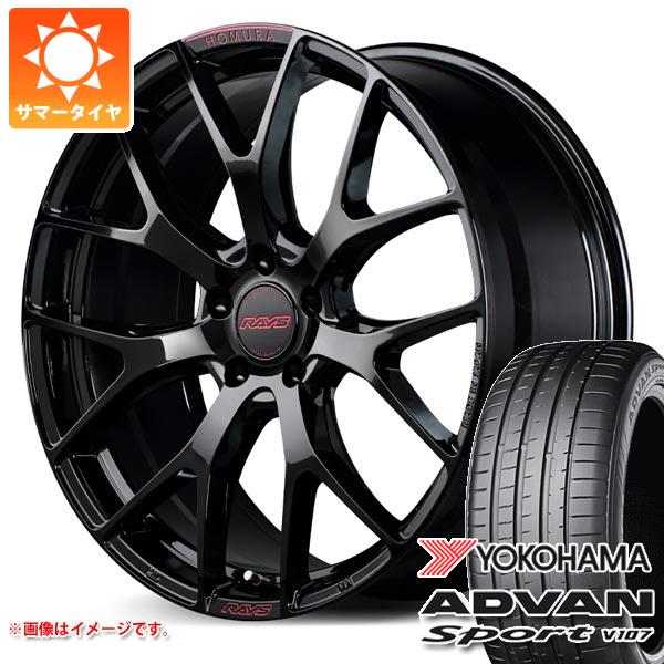 【タイヤ交換対象】40系アルファード用 サマータイヤ ヨコハマ アドバンスポーツV107 245/45R20 103Y XL V107A レイズ ホムラ 2x7FT スペックM 8.5-20 タイヤホイール4本セット