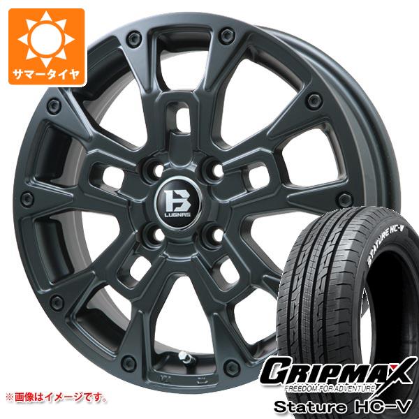 【タイヤ交換対象】ハイゼットトラック S500系用 サマータイヤ グリップマックス スタチャー HC-V 145/80R12 80/78Q ホワイトレター Bラグナス BRD 4.0-12 タイヤホイール4本セット