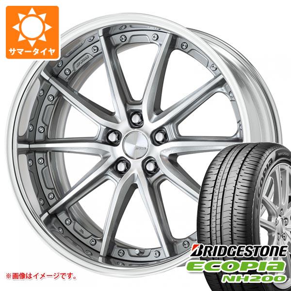 【タイヤ交換対象】サマータイヤ 225/45R18 95W XL ブリヂストン エコピア NH200 ワーク ランベック LS10 8.0-18 タイヤホイール4本セット