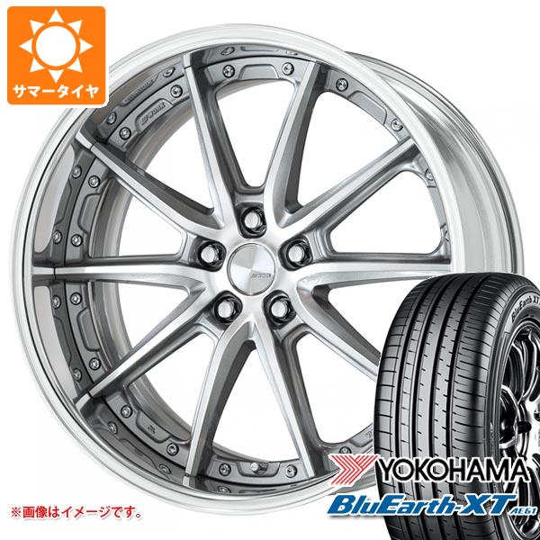 【タイヤ交換対象】サマータイヤ 215/55R18 99V XL ヨコハマ ブルーアースXT AE61 ワーク ランベック LS10 7.5-18 タイヤホイール4本セット