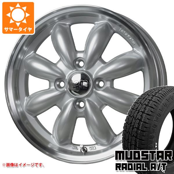 【タイヤ交換対象】キャリイ DA16T用 サマータイヤ マッドスター ラジアル A/T 165/60R15 77S ホワイトレター ララパーム カップ2 4.5-15 タイヤホイール4本セット