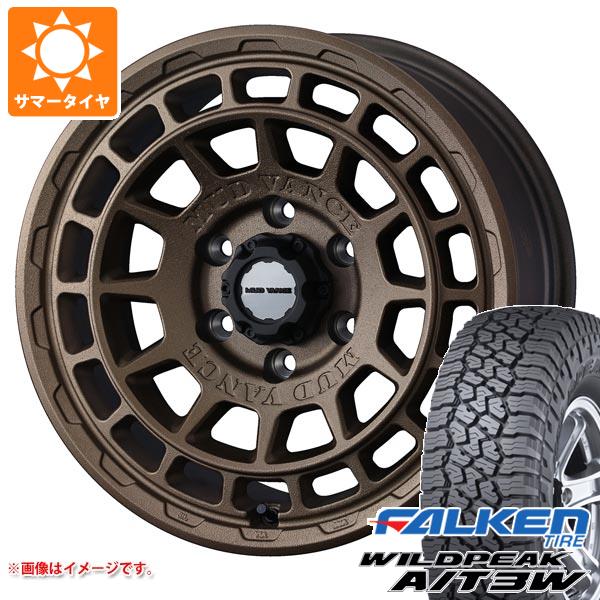 Rakuten - 【タイヤ交換対象】5本セット FJクルーザー 10系用 サマータイヤ ファルケン ワイルドピーク A/T3W LT265/70R17 121/118R マッドヴァンスX タイプF 8.0-17 タイヤホイール5本セット