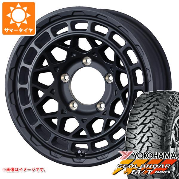 【タイヤ交換対象】ジムニーシエラ JB74W用 サマータイヤ ヨコハマ ジオランダー M/T G003 LT215/70R16 100/ 97Q マッドヴァンスX タイプM 6.0-16 タイヤホイール4本セット