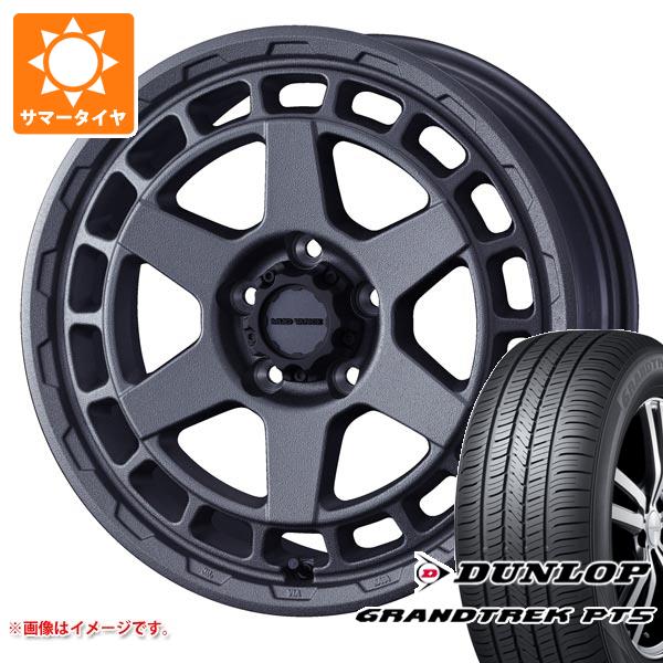 【タイヤ交換対象】エクリプスクロス GK系用 サマータイヤ ダンロップ グラントレック PT5 225/65R17 102V マッドヴァンスX タイプS 7.0-17 タイヤホイール4本セット