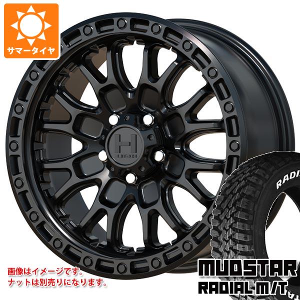 【タイヤ交換対象】エクリプスクロス GK系用 サマータイヤ マッドスター ラジアル M/T 225/65R17 102T ホワイトレター ホスタイル H135 リッジクレスト 8.0-17 タイヤホイール4本セット