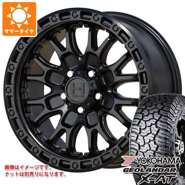 【タイヤ交換対象】5本セット ジープ ラングラー JK/JL系用 サマータイヤ ヨコハマ ジオランダー X-AT G016 LT295/70R17 121/118Q ブラックレター ホスタイル H135 リッジクレスト タイヤホイール5本セット