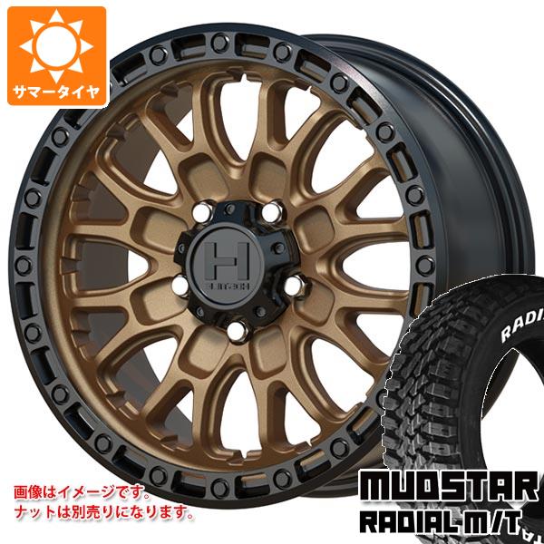 【タイヤ交換対象】エクリプスクロス GK系用 サマータイヤ マッドスター ラジアル M/T 225/65R17 102T ホワイトレター ホスタイル H135 リッジクレスト 8.0-17 タイヤホイール4本セット