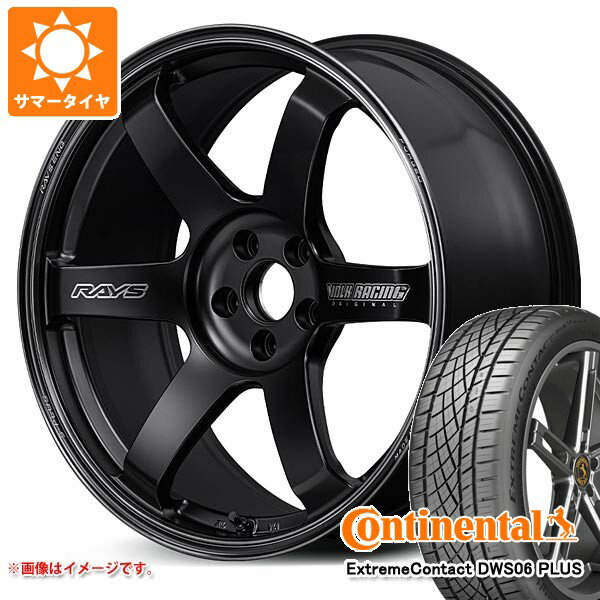 【タイヤ交換対象】サマータイヤ 245/45R19 98Y コンチネンタル エクストリームコンタクト DWS06 プラス レイズ ボルクレーシング TE37 サーガ Sプラス ブラックシャドー 8.5-19 タイヤホイール4本セット