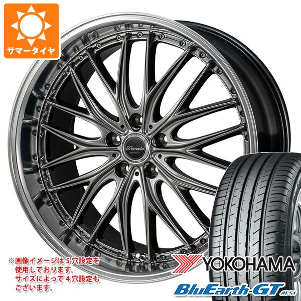 【タイヤ交換対象】サマータイヤ 245/45R19 98W ヨコハマ ブルーアースGT AE51 モンツァジャパン ワーウィック ディープランド 8.0-19 タイヤホイール4本セット