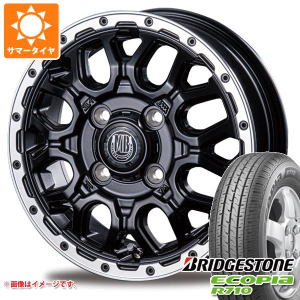 【タイヤ交換対象】エブリイワゴン DA17W用 サマータイヤ ブリヂストン エコピア R710 165/80R14 91/90N (165R14 6PR相当) インターミラノ マッドバーン XR-800M 4.5-14 タイヤホイール4本セット