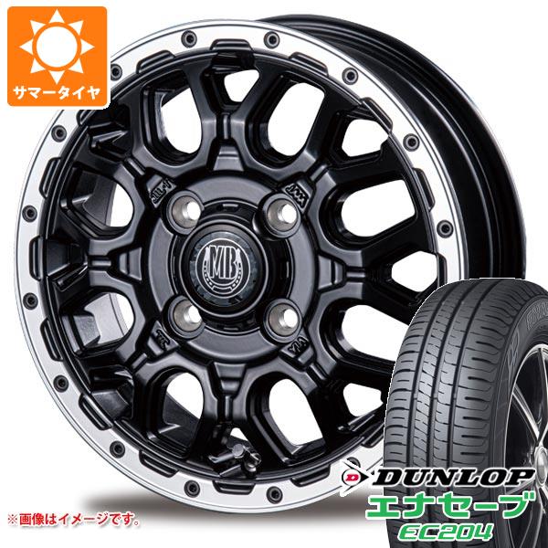 【タイヤ交換対象】キャリイ DA16T用 サマータイヤ ダンロップ エナセーブ EC204 165/60R15 77H インターミラノ マッドバーン XR-800M 4.5-15 タイヤホイール4本セット