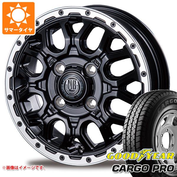 【タイヤ交換対象】キャリイ DA16T用 サマータイヤ グッドイヤー カーゴ プロ 165/80R14 91/90N (165R14 6PR相当) インターミラノ マッドバーン XR-800M 4.5-14 タイヤホイール4本セット