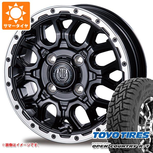 【タイヤ交換対象】ハイゼットカーゴ S320系用 サマータイヤ トーヨー オープンカントリー R/T 165/65R15 81Q ホワイトレター インターミラノ マッドバーン XR-800M 4.5-15 タイヤホイール4本セット