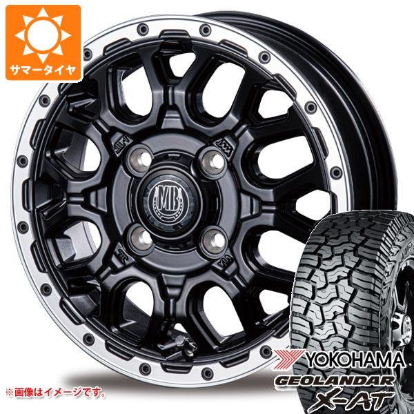 【タイヤ交換対象】キャリイ DA16T用 サマータイヤ ヨコハマ ジオランダー X-AT G016 LT165/65R14 81/78Q ブラックレター G016A インターミラノ マッドバーン XR-800M 4.5-14 タイヤホイール4本セット