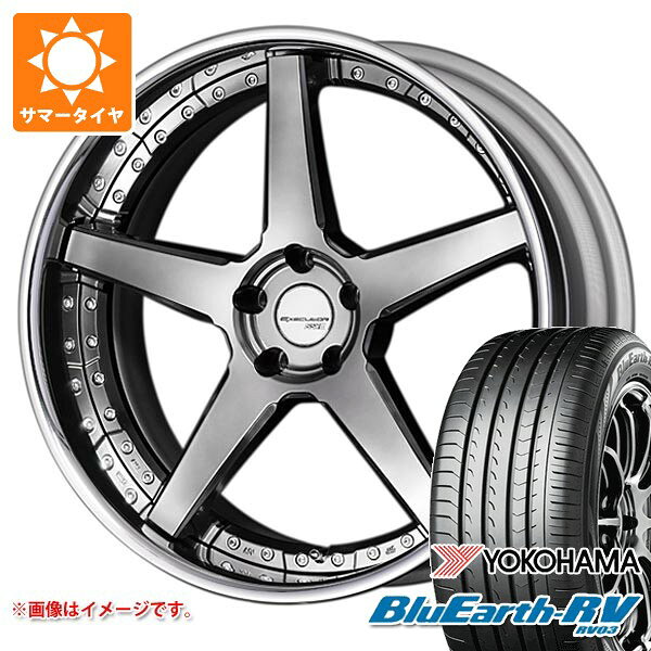 【タイヤ交換対象】サマータイヤ 225/45R19 96W XL ヨコハマ ブルーアースRV RV03 SSR エグゼキューター CV06 8.0-19 タイヤホイール4本セット